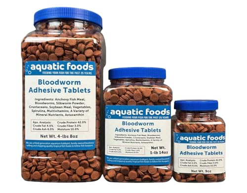 Aquatic Foods Inc. Bloodworm Glass Sticking 42% Protein Tablets