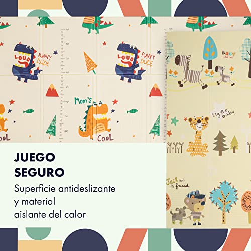 Miniatura 5 de Babify Alfombra De Juegos Para Bebé Dino, Colchoneta Niños Plegable, Con Bolsa De Transporte, Tapete Impermeable Xpe No Toxico.