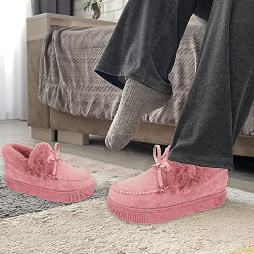 Doefo Snow Boots | Cozy Plush Ankle Snow Boots with Fleece for Girls | Warm Bootie Breathable House Shoes Indoor Outdoor3