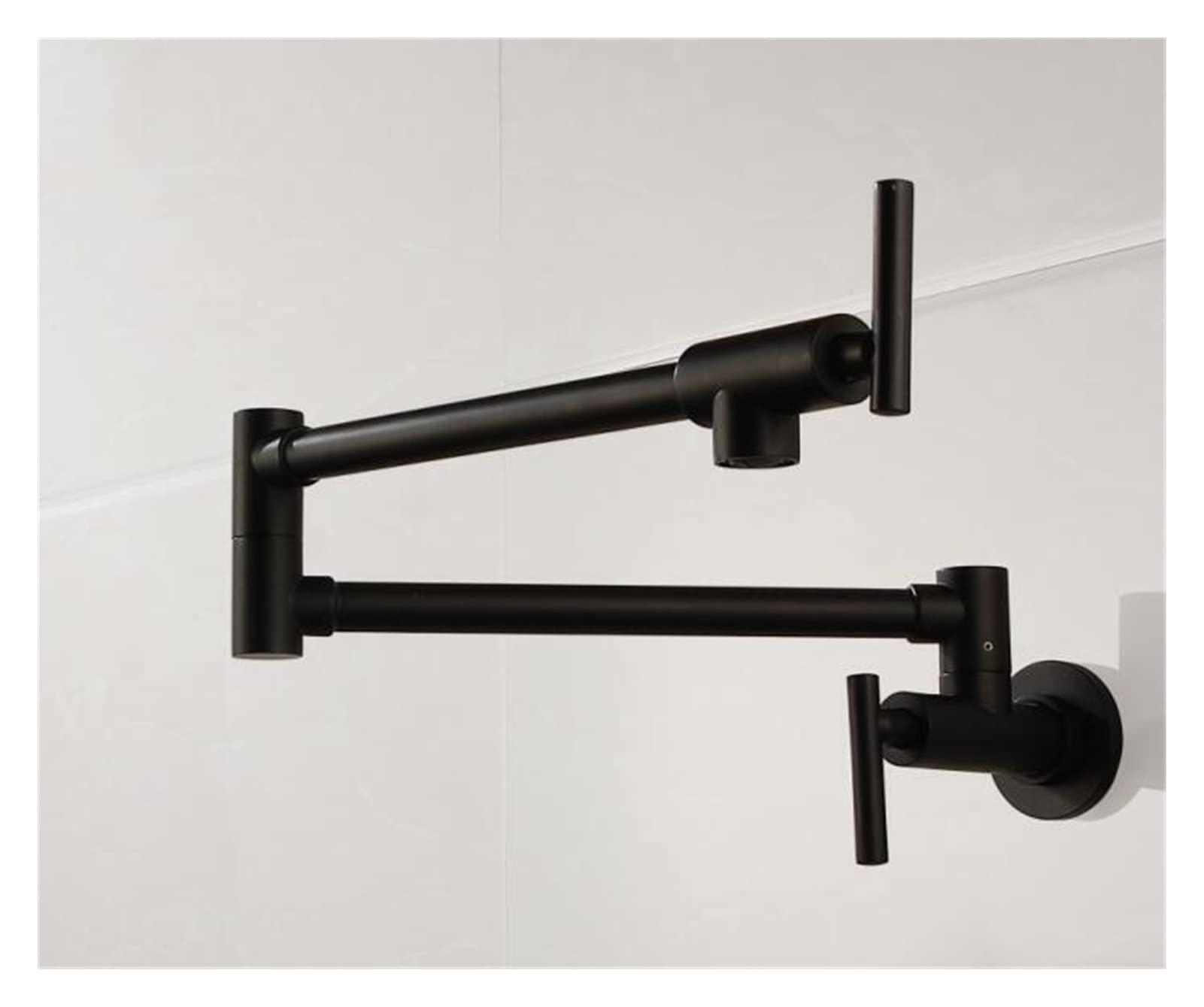 Cudtapi One Color Bathroom Faucet Brass Matte Black Kitchen Faucet Single Handle Pot Filler Swing Spout Wall Mount Cold Bathroom Tap