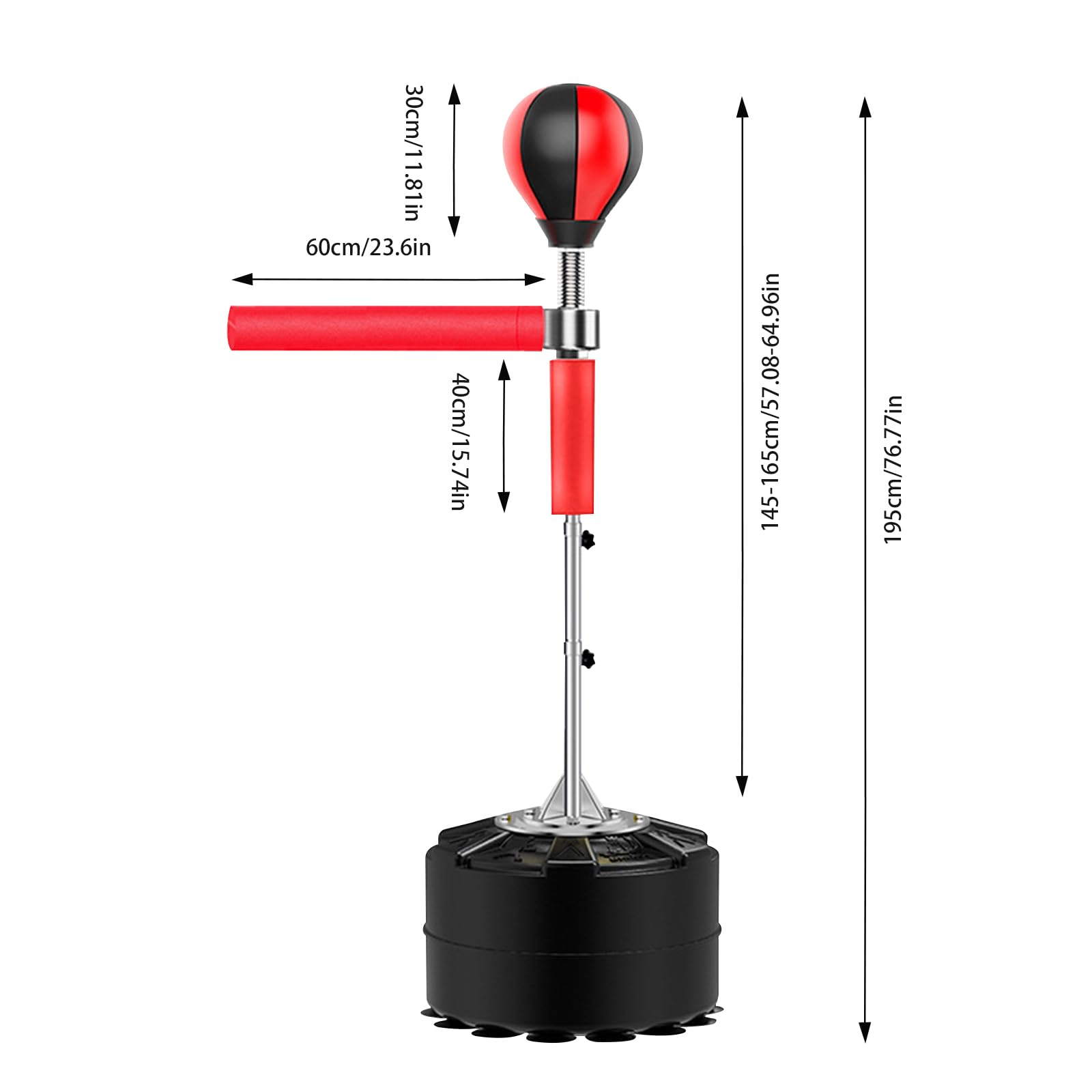 HöHenverstellbarer Standboxtrainer Stehender Boxsack Boxball Boxballtrainer Geeignet FüR Fitness- Und Boxbegeisterte Im Wohnzimmer Balkon Studio Garten Trainingsraum Fitnessstudio Mehr