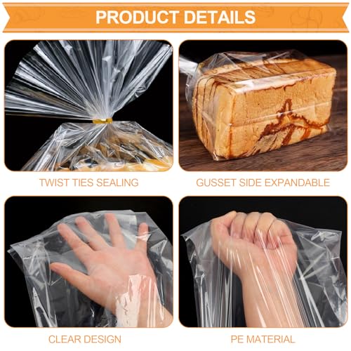 70 Pack Reusable Plastic Bread Bags