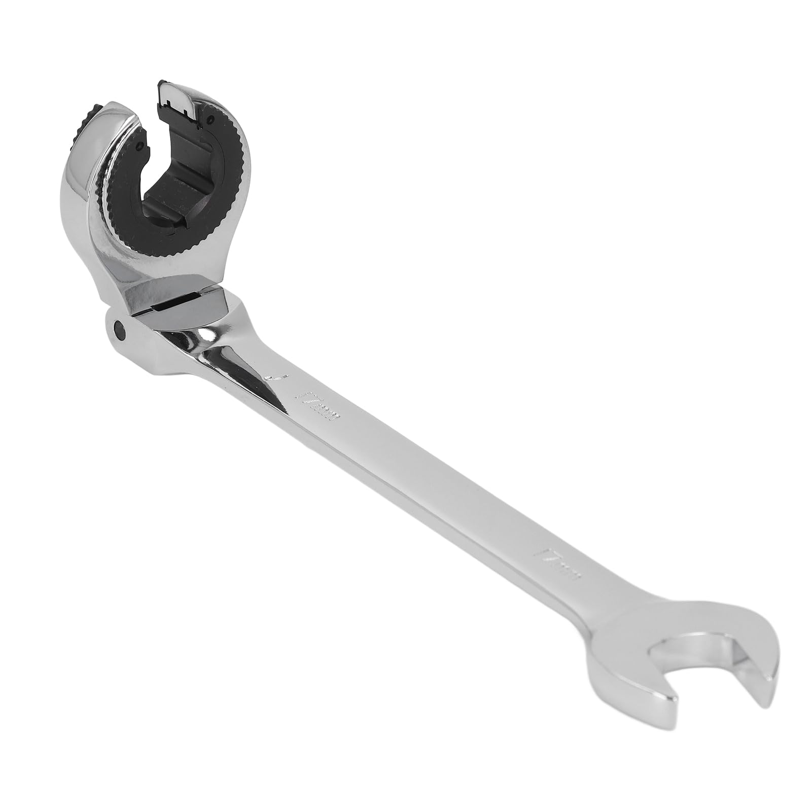 ZJchao 17mm 8.5in Ratcheting Open End Wrench Angle Adjustable Flexible 72T Quick Release Use Wrench Cr V Steel for Fuel Brake AC Pipe Nuts