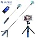 Produktbild Selfie Stick Stange mit Stativ Bluetooth Fernbedienung, Stativ 3 in 1 Selbstporträt Monopod Handy Bluetooth Remote Shutter für iphone X 8 plus- Blau