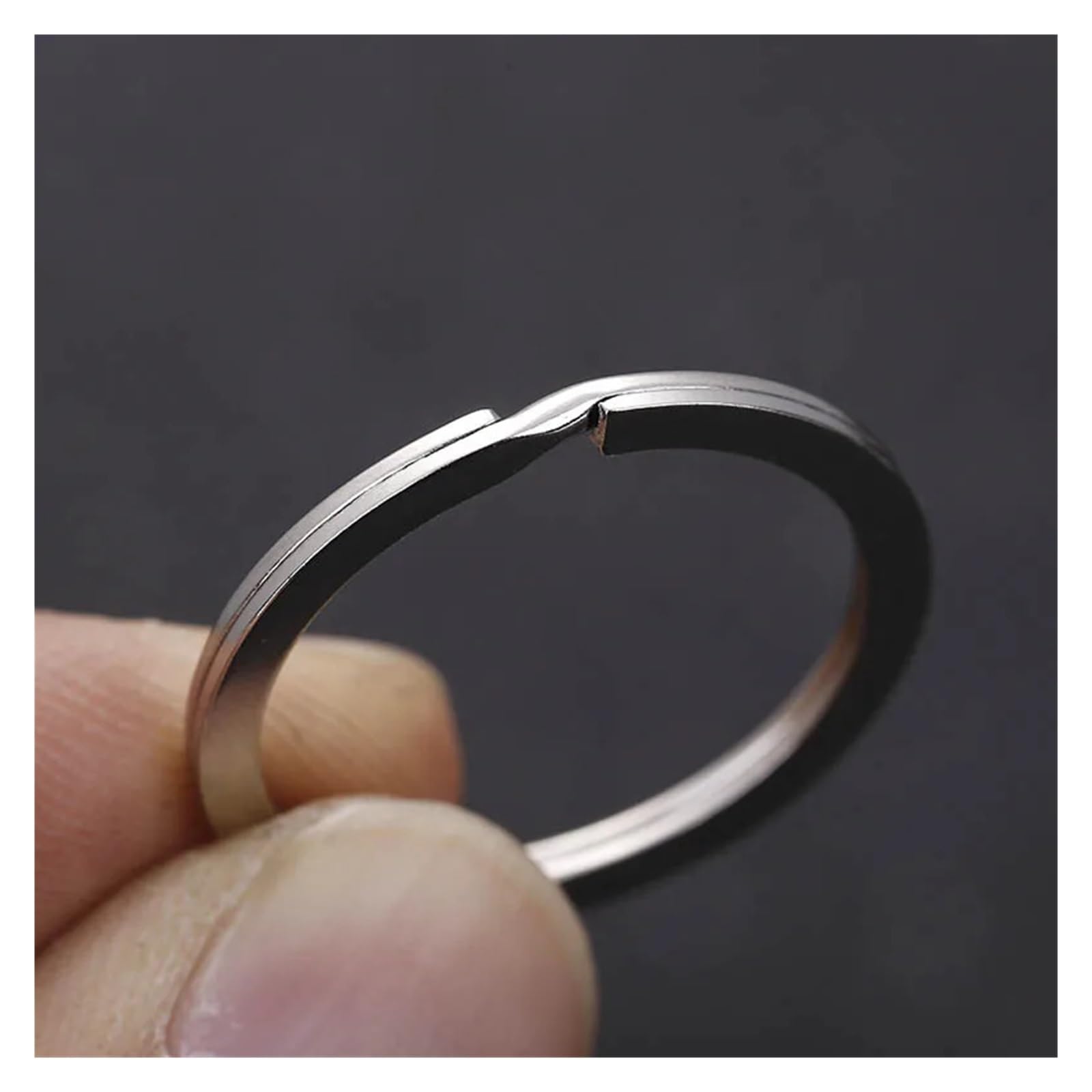 Dzielone pierścienie skokowe ze stali nierdzewnej | Srebro 15mm 30mm 40mm 20 szt.: Biżuteria, Breloki(Outer Dia 40mm)