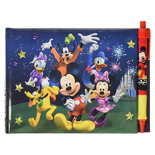 Disney 85231 Mickey and Friends Deluxe Autograph Book with Pen