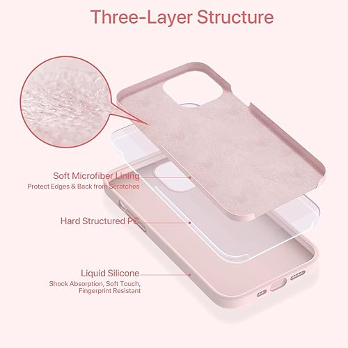 Miniatura 1745 de Miracase - Funda diseñada para iPhone 11 con protector de pantalla, funda de goma de silicona líquida, protección total contra caídas y a prueba