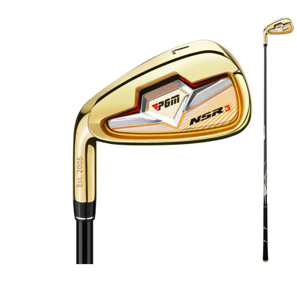 Fer de golf pour adulte – Fer de golf gaucher/droitier, noir doré #7 fer de club de golf pour homme et femme