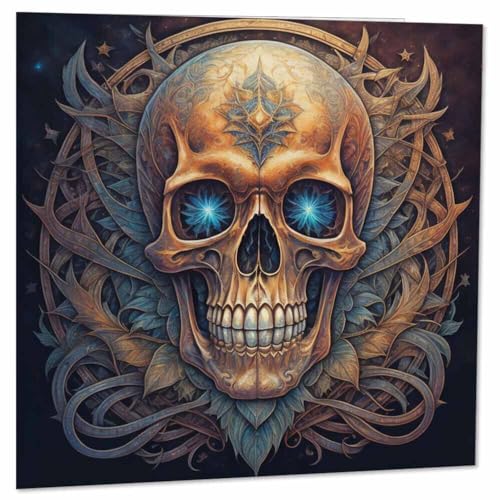 Skull Greeting Card - Gothic Skull Card 145 x 145mm