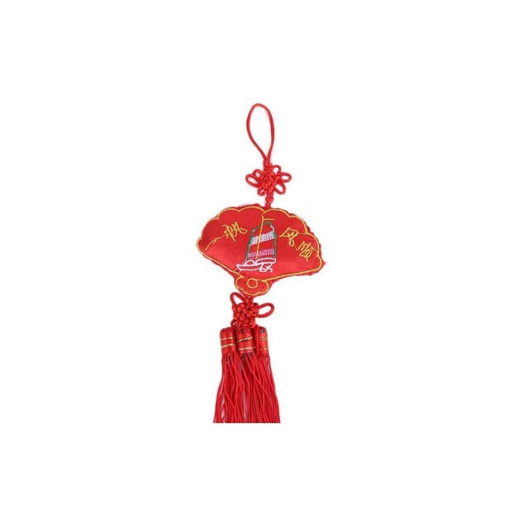lachineuse - Lucky Ship Pendant 30 cm - Chinese Lucky Charm Hanging - Japanese Amulet - Omamori Lucky Charm - Red - Japan Asian Gift - Wealth & Prosperity