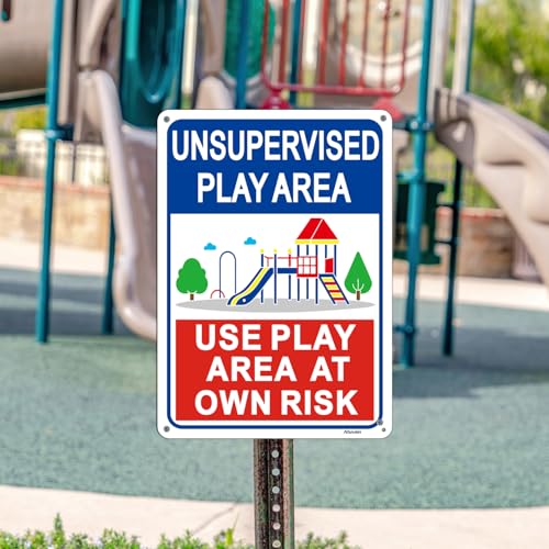 Panneaux zone de jeu sans surveillance pour prévenir les risques d'accidents