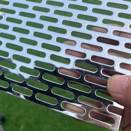 Stainless Steel 304 Perforated Metal Sheets 30inchs X 15inchs Opening Hexagonal Hole 1/4" (About 6mm) Stainless Steel Mesh Sheet Screen Panel Decorati Plate Shiny Flat Metal