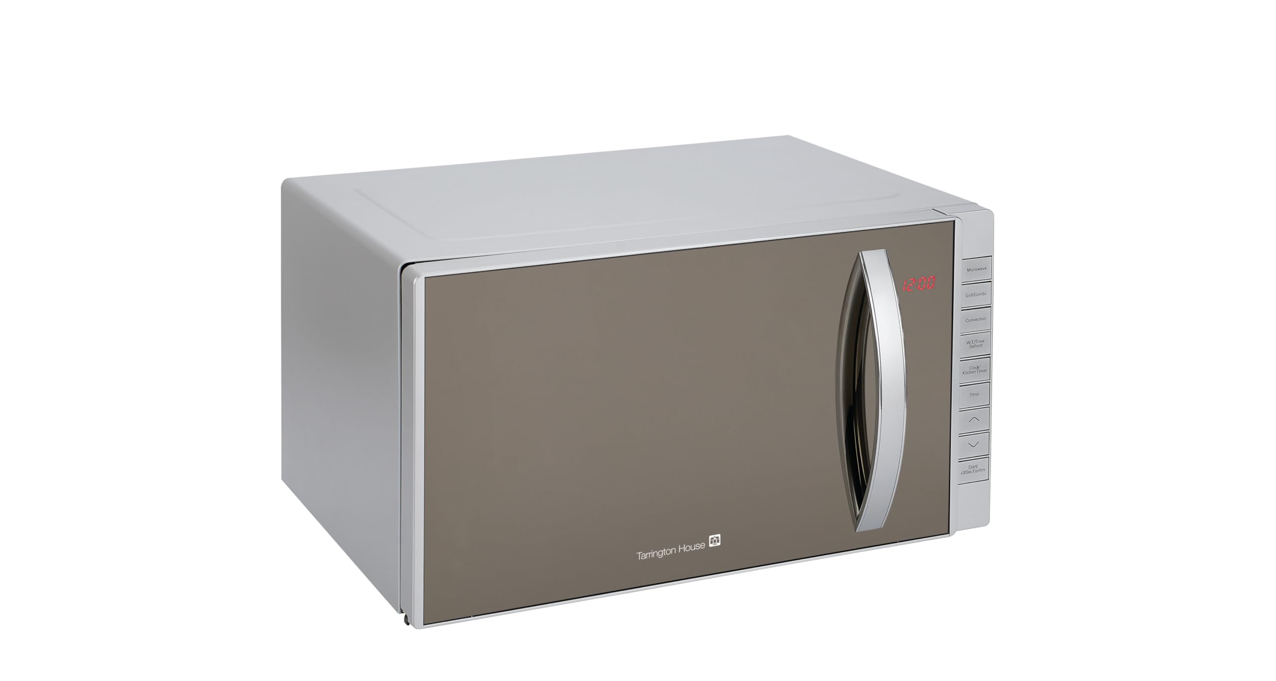 Tarrington House Four à Micro-ondes 3 en 1 MWD4823GC, Acier inoxydable/Verre, 48.5 x 40.5 x 29.3 cm, 23 L, Ø 27 cm, Minuterie, 800 W, Argenté