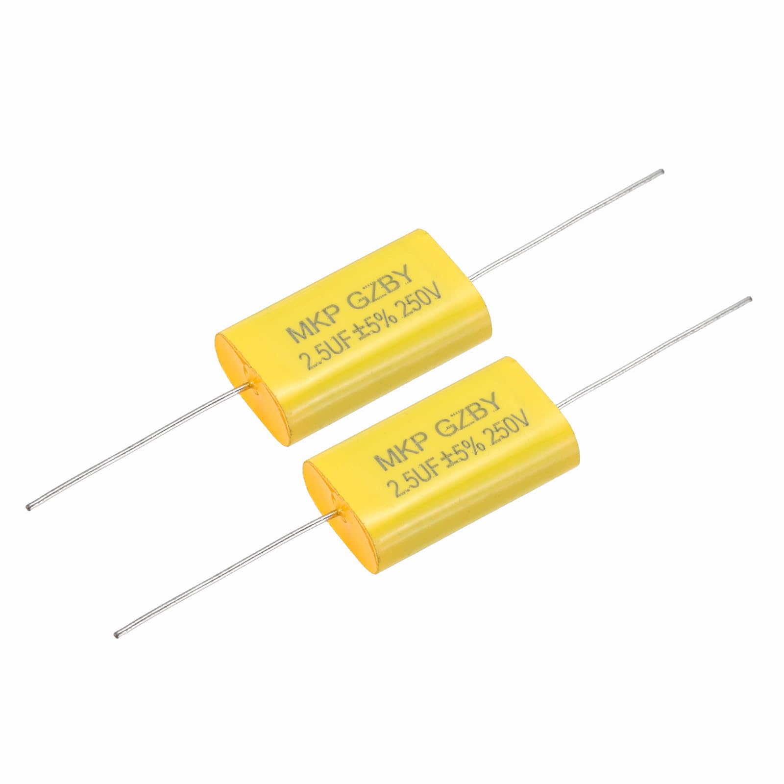 MECCANIXITY Lot de 2 condensateurs diviseurs de fréquence 2,5 uF, 250 V pour haut-parleur audio Crossover sans polarité en polypropylène MKP