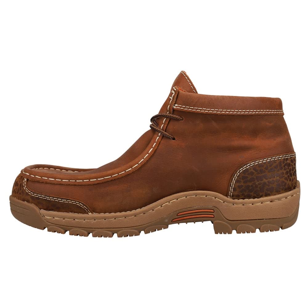 Justin Original Workboots Mens Crafton Waterproof Moc Toe Work Safety Shoes Casual - Brown
