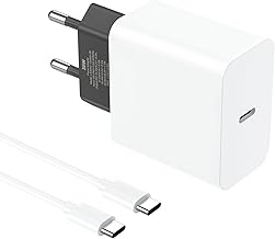 Chargeur USB C 30 W pour Google Pixel 9/9 Pro/9 Pro Fold/ 8/8a/8 Pro/7/7a/6/6a, Aptateur Secteur Type C, 2 M Câble USB C Chargeur