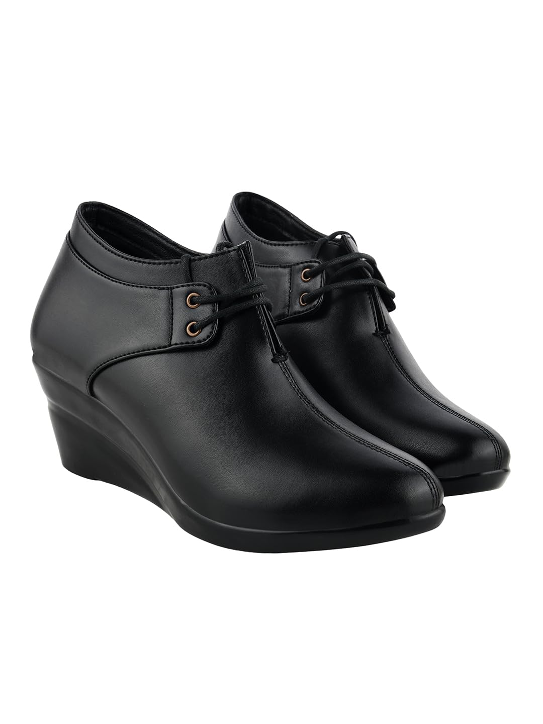 Women Fashion Ankle Boots with Oversized Wedge heel Modern || Designer Leather Boots for Casual & Formal Footwear