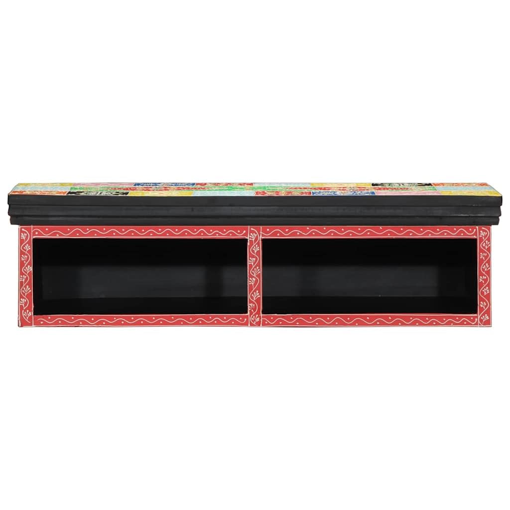 Fengshui Szafka pod telewizor wielokolorowa 80 x 30 x 22 cm materiał drewnopochodny | Duże kieszenie, przechowywanie konsoli do gier, łatwy montaż, nowoczesne wzornictwo do salonu