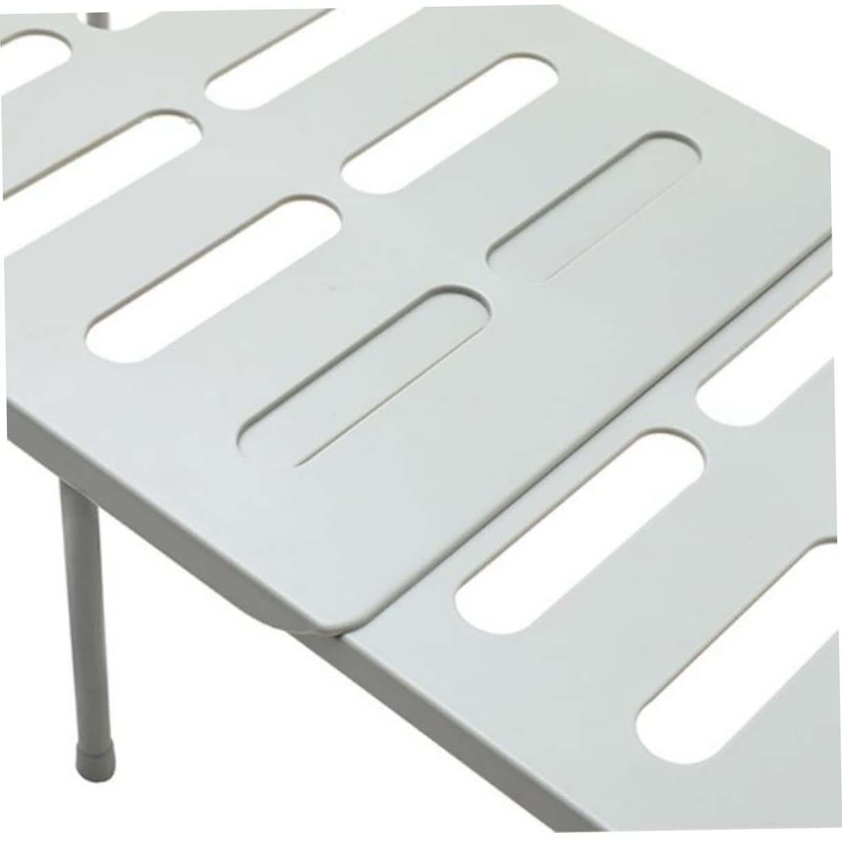 Vaguelly 2pezzi Scaffale Portaoggetti Da Cucina in Plastica Ripiano Strati Per Pentole Scaffale Bianco e Grigio Per Cucina Ufficio e Ristorante
