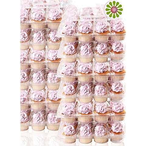 APRON HEROES - STACK’nGO, Strong & Sturdy, Cupcake Container, Cupcake Holders, Plastic Cupcake Containers, To Go Boxes, Cupcake Holders with Lid, 12 Cupcakes per Container, 12 Containers Per Order Cover