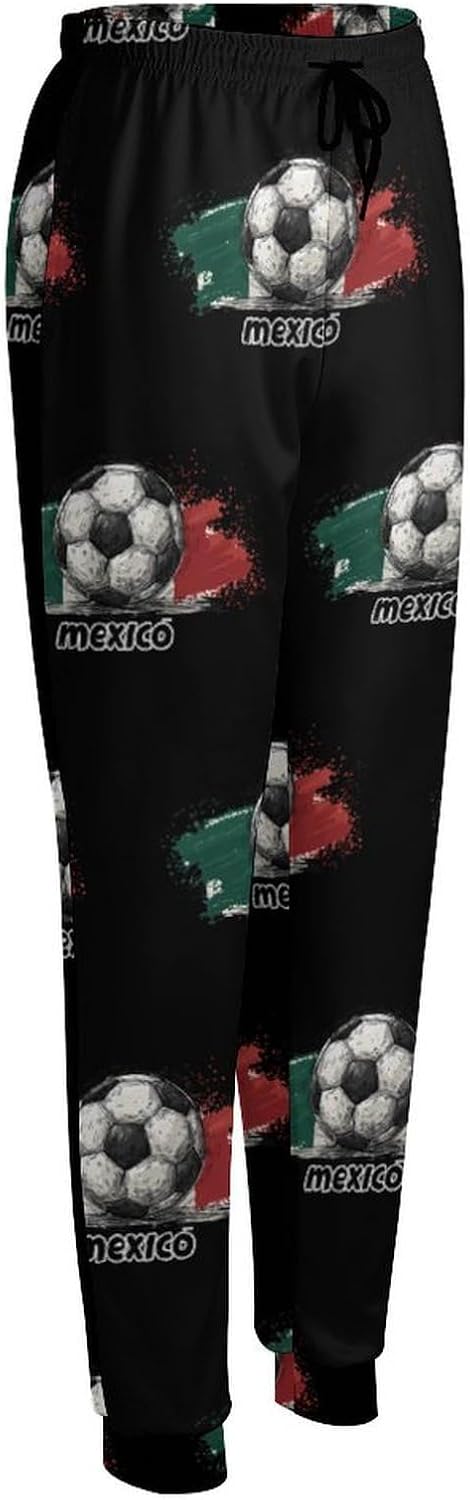 Mexico Soccer Football Mexican Flag Women's Athletic Pants Hiking Running Joggers