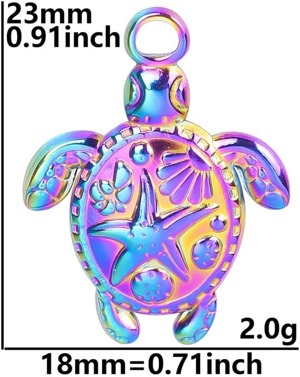 Jude Jewelers Stainless Steel Cute Turtle Style Ocean Beach Summer Holiday Pendant Necklace - Image 3