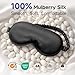 Umisleep Sleep Mask for 100% Pure Mulberry Silk, 22 Momme 6A Soft Eye Masks for Sleep, Adjustable Sleep Masks for Women Men, Light Blocking Sleeping Mask, Silk Eye Mask for Sleeping, Blindfold, Black