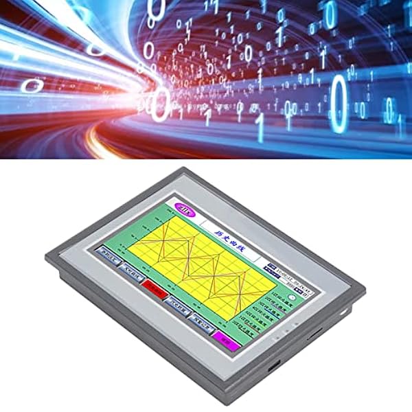 Raguso Pantalla Táctil TFT LCD, Interfaz de Máquina de Hombre de Pantalla Táctil de Control Industrial de Alta Precisión de Reemplazo con Retroiluminación para PLC