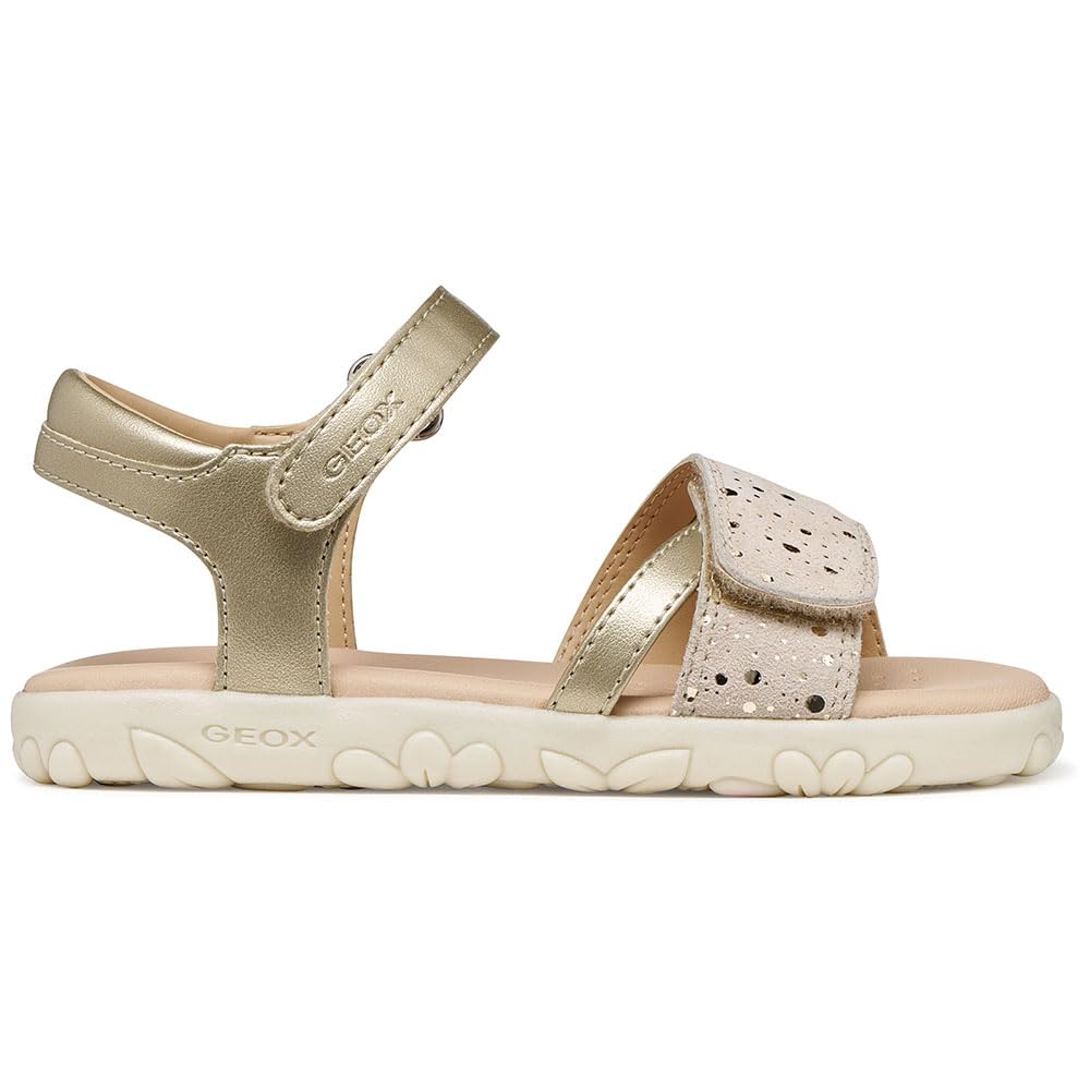 Geox J Haiti Girl Sandal, LT Gold, 30 EU