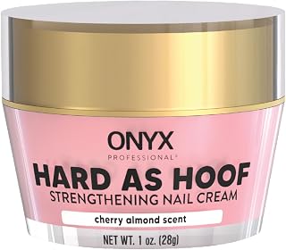 Onyx Hard as Hoof Cherry Almond Nail Strengthening Cream - Strengthens Brittle Nails, Boosts Growth, Repairs Cuticles, Made in USA, 1oz