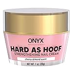 Onyx Professional Hard as Hoof Nail Strengthening Cream, Cherry Almond Scent - Made in USA, Nail Growth & Conditioning Cuticle Cream Stops Splits, Chips, Cracks & Strengthens Nails, 1 oz