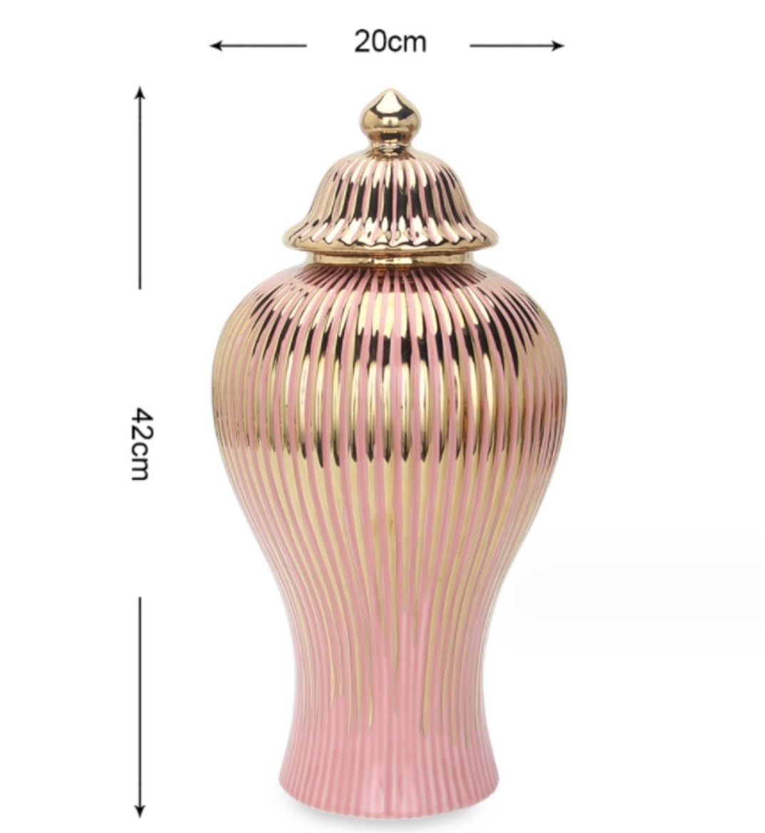 Jarrón de cerámica para exhibición de flores, almacenamiento decorativo de porcelana para el hogar y la oficina