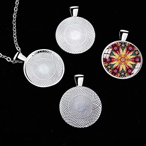HERZWILD 20 Sets Round Bezel Pendant Trays - Image 4