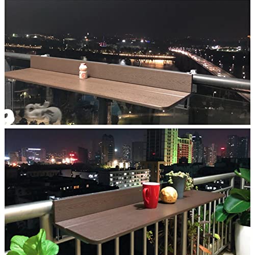 Table de balcon rabattable pour petit espace | Meuble suspendu pliable gain de place - 4