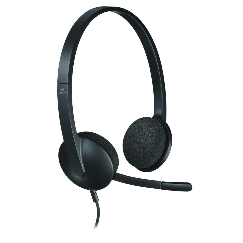 Logitech H340 Wired Headset, Stereo Headphones With Noise-Cancelling Microphone, Usb, Pc/Mac/Laptop - Black