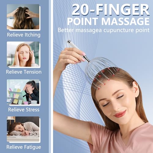Winyoung Massageador elétrico de couro cabeludo – Ferramenta elétrica inovadora para arranhar cabelo