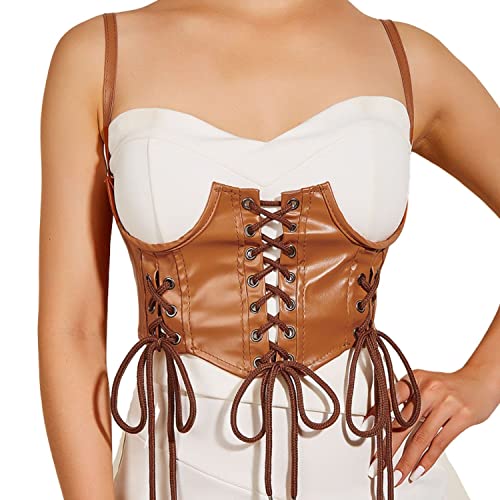Body Waist Belt for Women PU Leather Rave Party Punk Waist Belt Body Chest Harness Belt