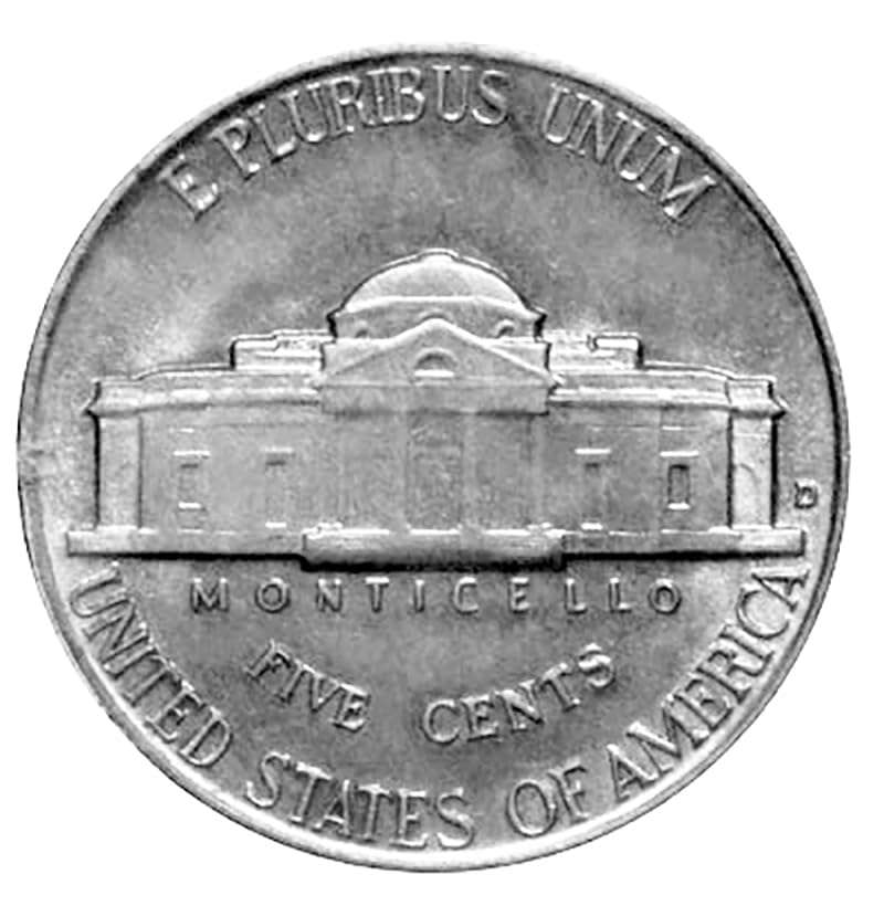 1938 D Jefferson Nickel Brilliant Uncirculated BU UNC