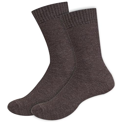 Image of SWAGR Thermal Woolen Winter Calf Length Socks for Men Thick Terry Towel Cushion Socks, Free Size, Pack of 5, Multicolour