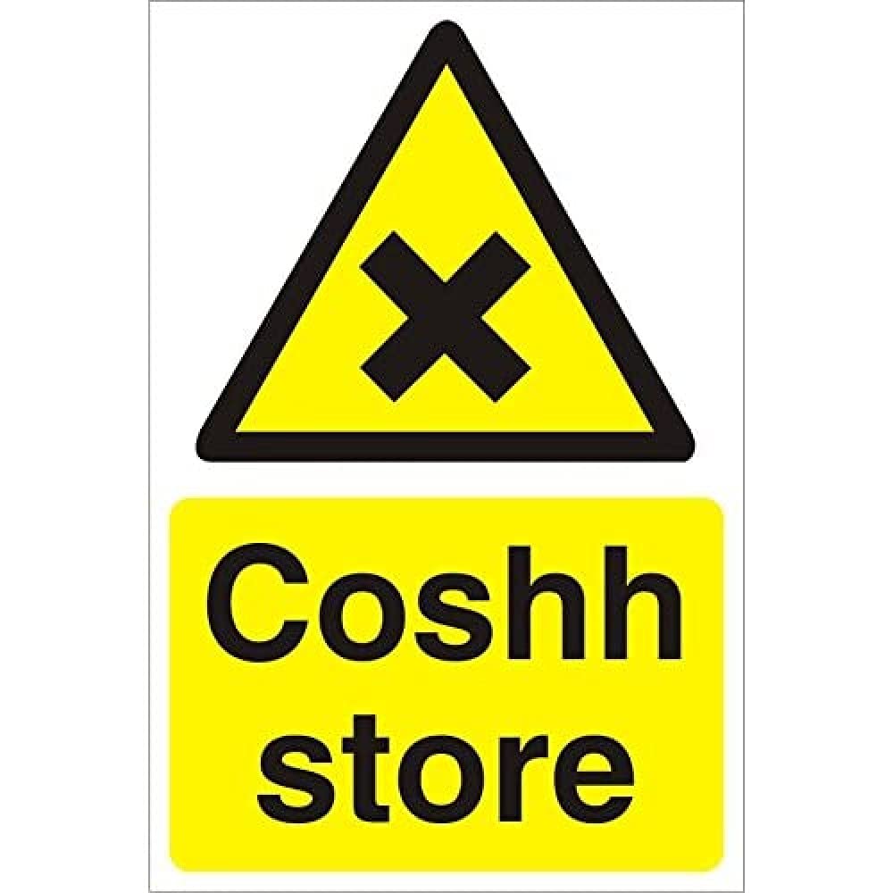 Warning Sign Coshh Store Freestanding Corrugated Board 60 x 40 cm