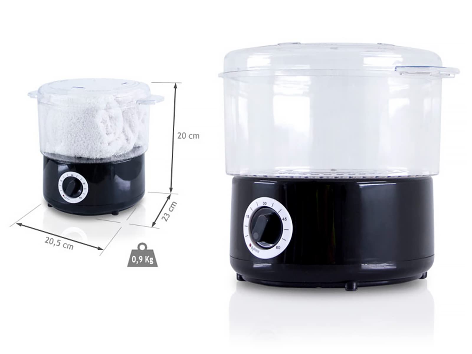 QUIRUMED Calentador de Toallas por Vapor, Eléctrico, SPA, Centro de Belleza, Alarma, Apagado Automático, Temporizador, Bajo Consumo, Depósito de 250 ml