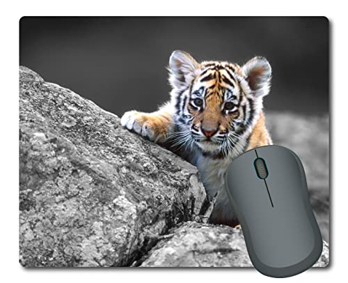 woopme® Tiger Theme Printed Mouse Pad Compatible for Laptop Computer Desktop PC Girls Kids Gaming Non Slip Rubber Base L x H 24 x 20 CMS - Image 2
