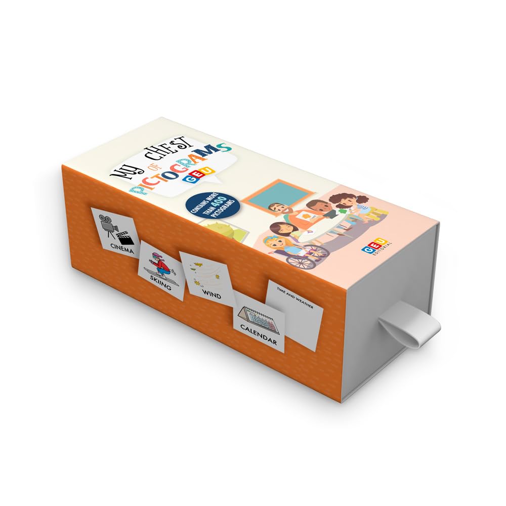 SPEECH THERAPY MATERIALS | Learning Resources | Special Education Classroom Must Haves - Flash Cards with Pictograms - "My Chest of Pictograms" | PECS CARDS (English - 400 PECS Cards)