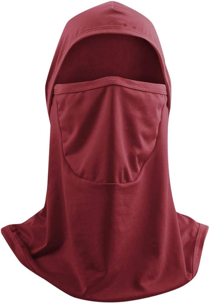 Unisex solid color headdress Muslim hedging cap turban hat windproof and dustproof face protector at  Women’s Clothing store
