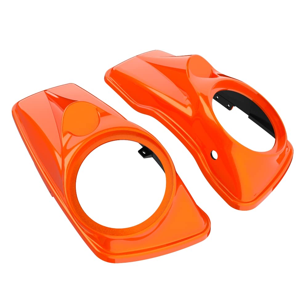 Moto Onfire Wicked Orange Pearl 8'' Saddlebag Speaker Lids Covers Fit for Harley Touring Road Glide Street Glide Special Road King 2014+
