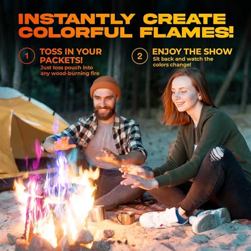 15PCS Fire Colour Changing Powder,Magical Flames,Long-Lasting Fire Colour Changing Powder,Campfire Color Changing Powder,Fire Colour Changing Powder,Fire Cones Colour Changing,Fire Magic Flames - Image 4