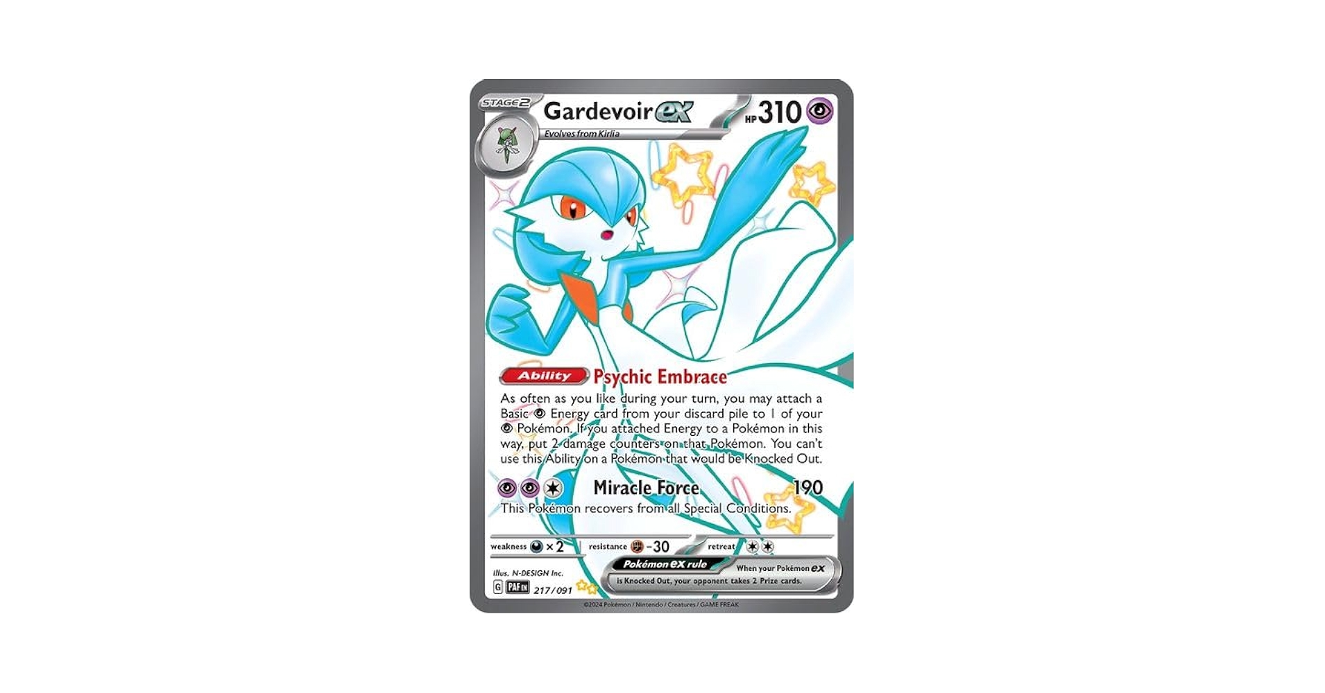 ポケモン - Gardevoir mew 英語版　正規品 Gardevoir FULL ART TRAINER GALLERY CHR TG05/TG30 Silver