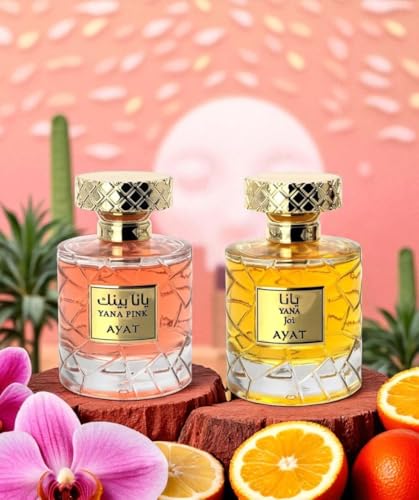 Ayat Perfumes – Zestaw 2 perfum – Woda perfumowana Yana Pink & Yana Joi – 2x100 ml – Dla kobiet i unisex – Orientalny zapach z Dubaju – Długotrwały