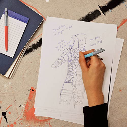Parker Jotter Originals Tükenmez Kalemler | Glam Rock Koleksiyonu | Azure Mavisi ve Vermilion | Mavi Mürekkep | 2'li Paket