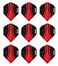 3 Sets of Pentathlon Vizion Swish Standard Dart Flights Plus 1 Set of 3 Aluminum Dart Flight Protectors (Red)